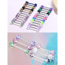 Zungenpiercing Set 24 Stück 14G Chirurgenstahl mit Kugeln