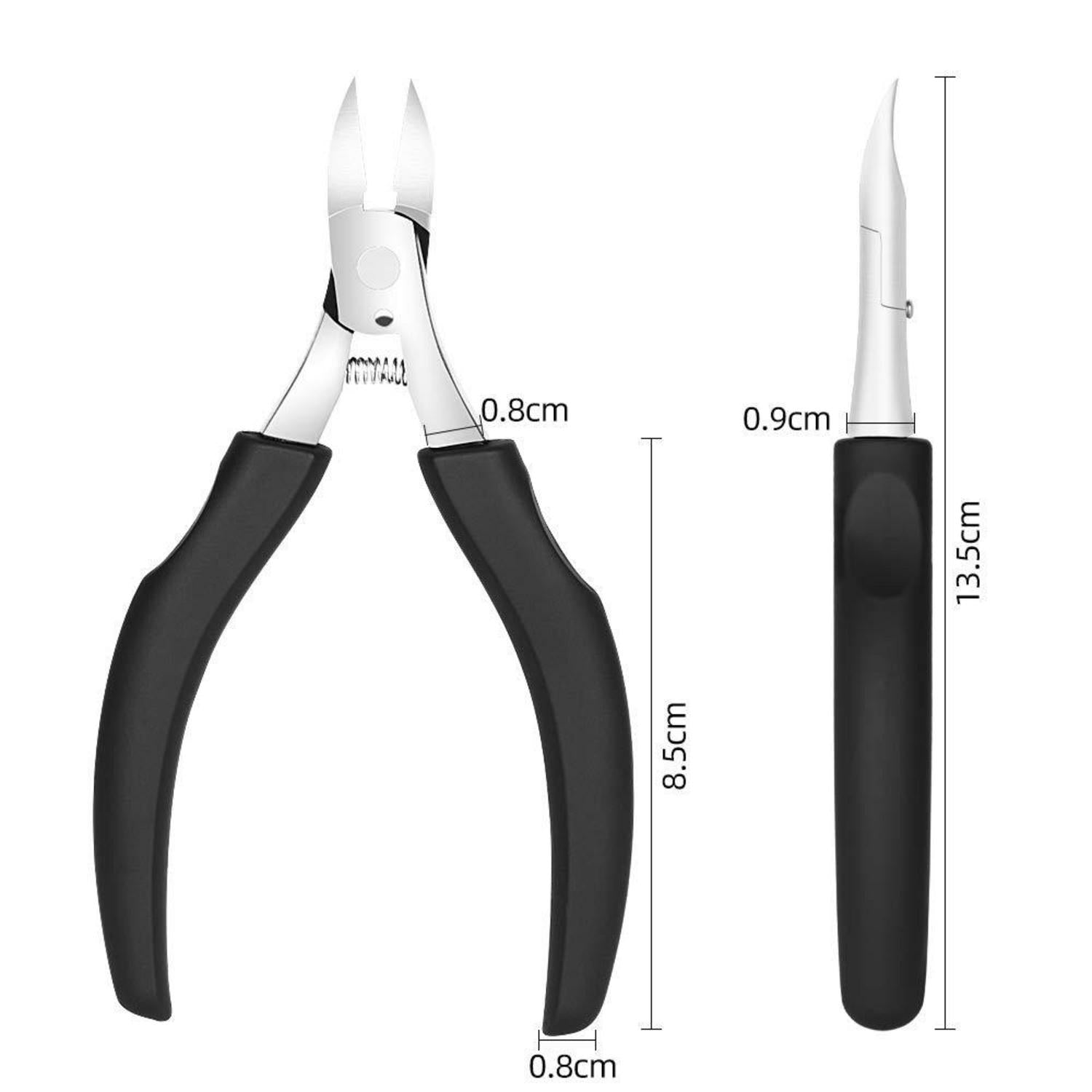 Profi Fußnagelzange für dicke Nägel, Edelstahl Rutschfest