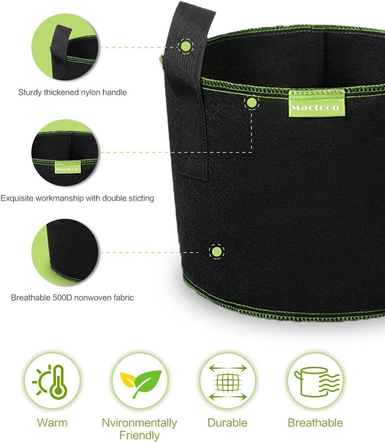 Tomaten Pflanzsack 5er Set 12L Vliesstoff mit