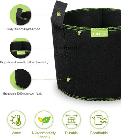 Tomaten Pflanzsack 5er Set 12L Vliesstoff mit