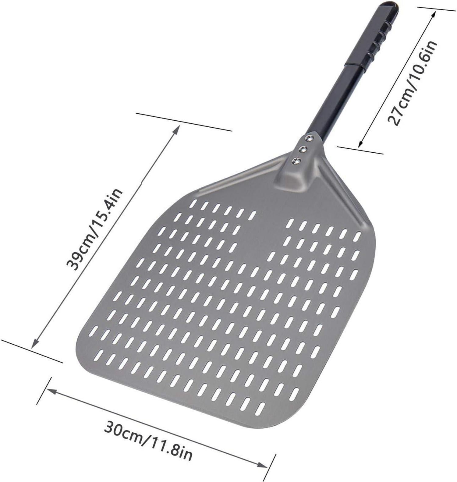 Perforierte Pizzaschaufel aus Hart Eloxiertes Aluminium mit