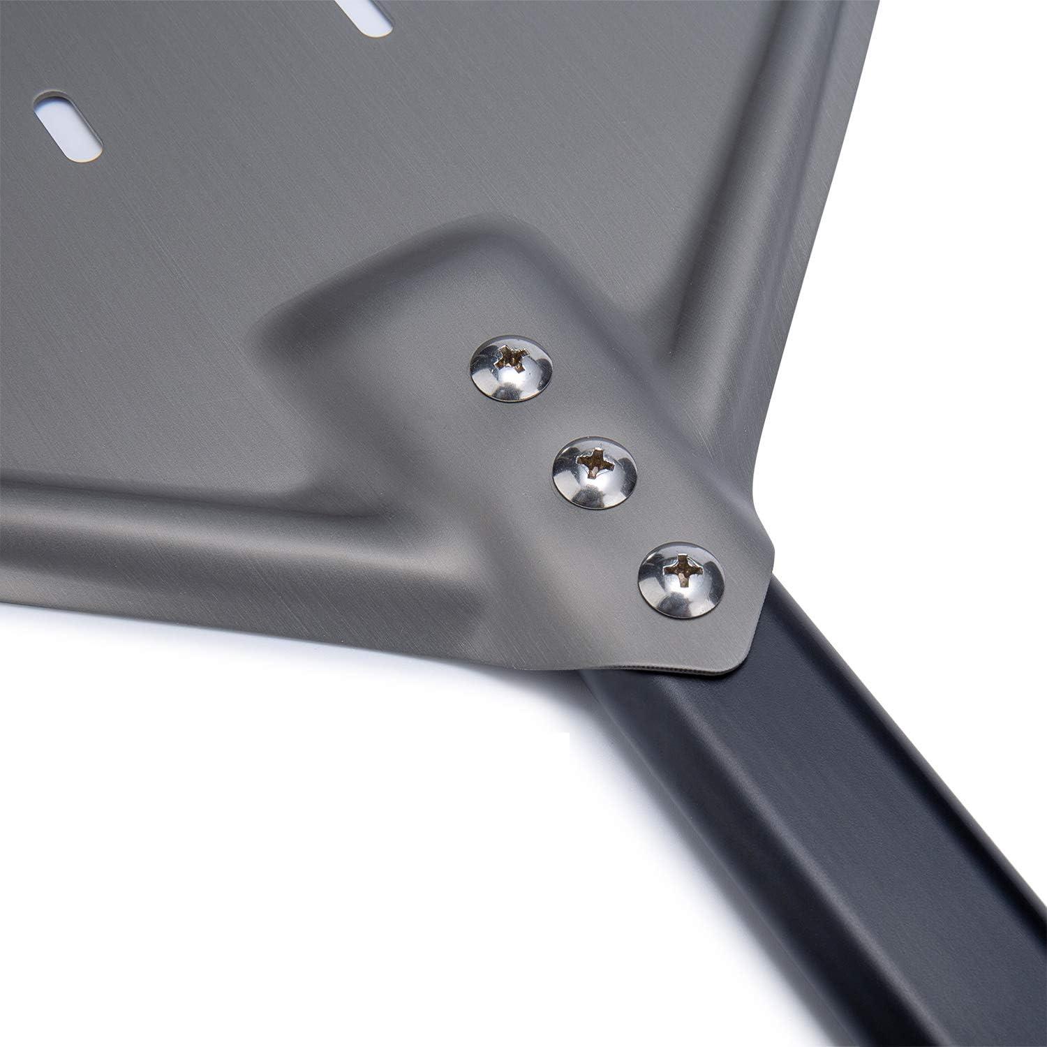 Perforierte Pizzaschaufel aus Eloxiertem Aluminium mit Silikongriff