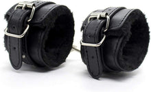 Leder Handschellen Kunstleder Plüschfutter BDSM Bondage Erotik