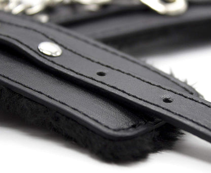 Leder SM Handfesseln Plüschfutter BDSM Bondage Sexspielzeug