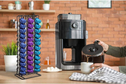 Kapselhalter für 60 Nespresso Kapseln, Metall Kaffee Spender Stand