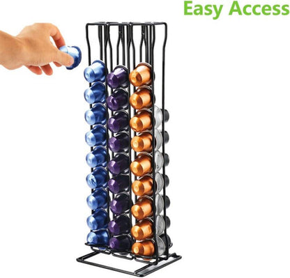 Nespresso Kapselhalter für 60 KaffeeKapseln Metall Kapselspender Stand