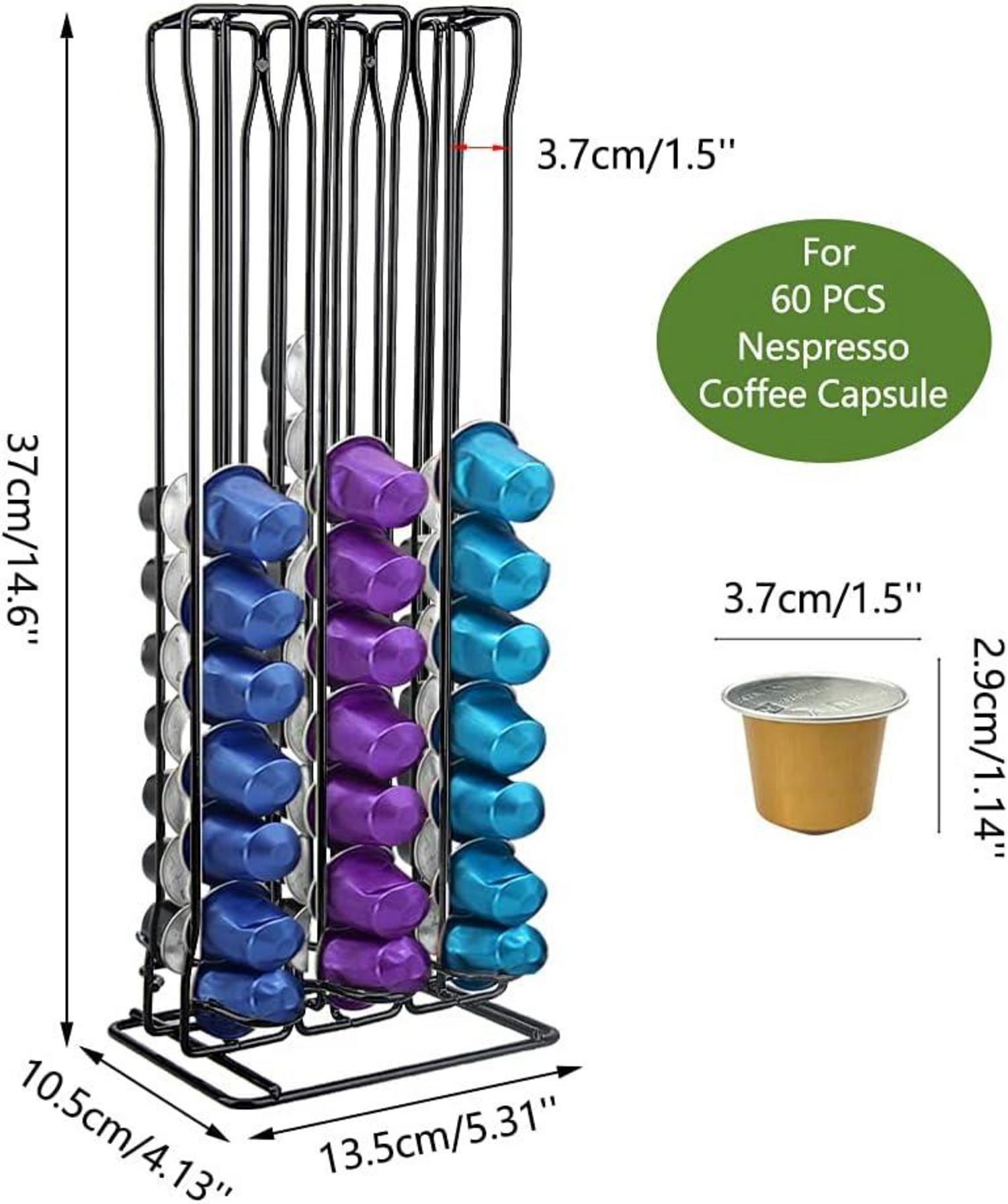 Nespresso Kapselhalter für 60 KaffeeKapseln Metall Kapselspender Stand