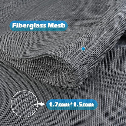 Cieex 2 Stück Fliegengitter 200x200 cm, Meterware grau mit