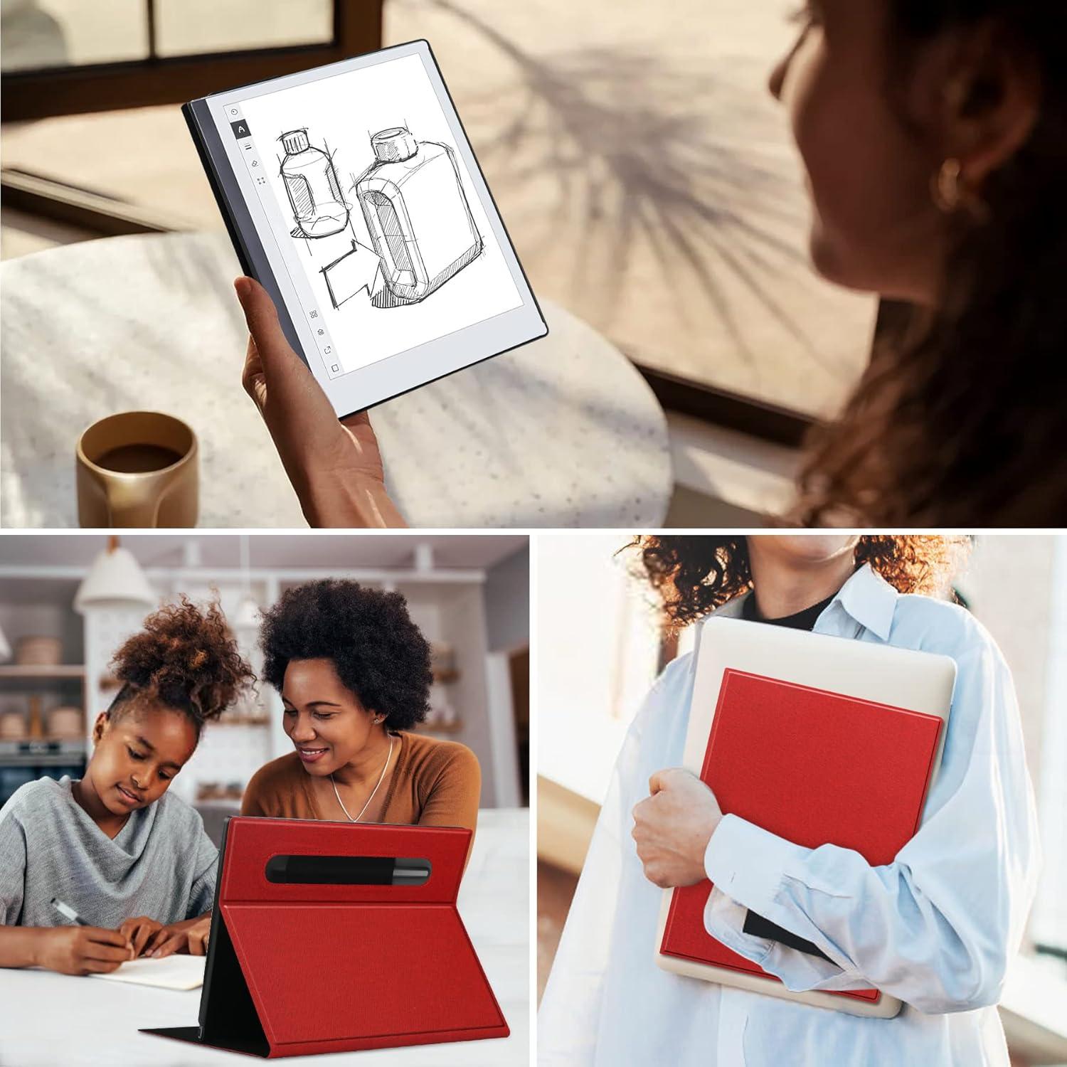 Ultra Slim Book Folio Ledertasche mit Ständer und P-Tasche für