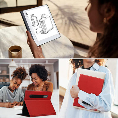 Ultra Slim Book Folio Ledertasche mit Ständer und P-Tasche für