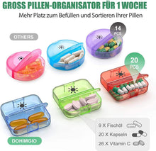 Tablettenbox 7 Tage 2 Fächer XL Pillendose Medikamentenbox