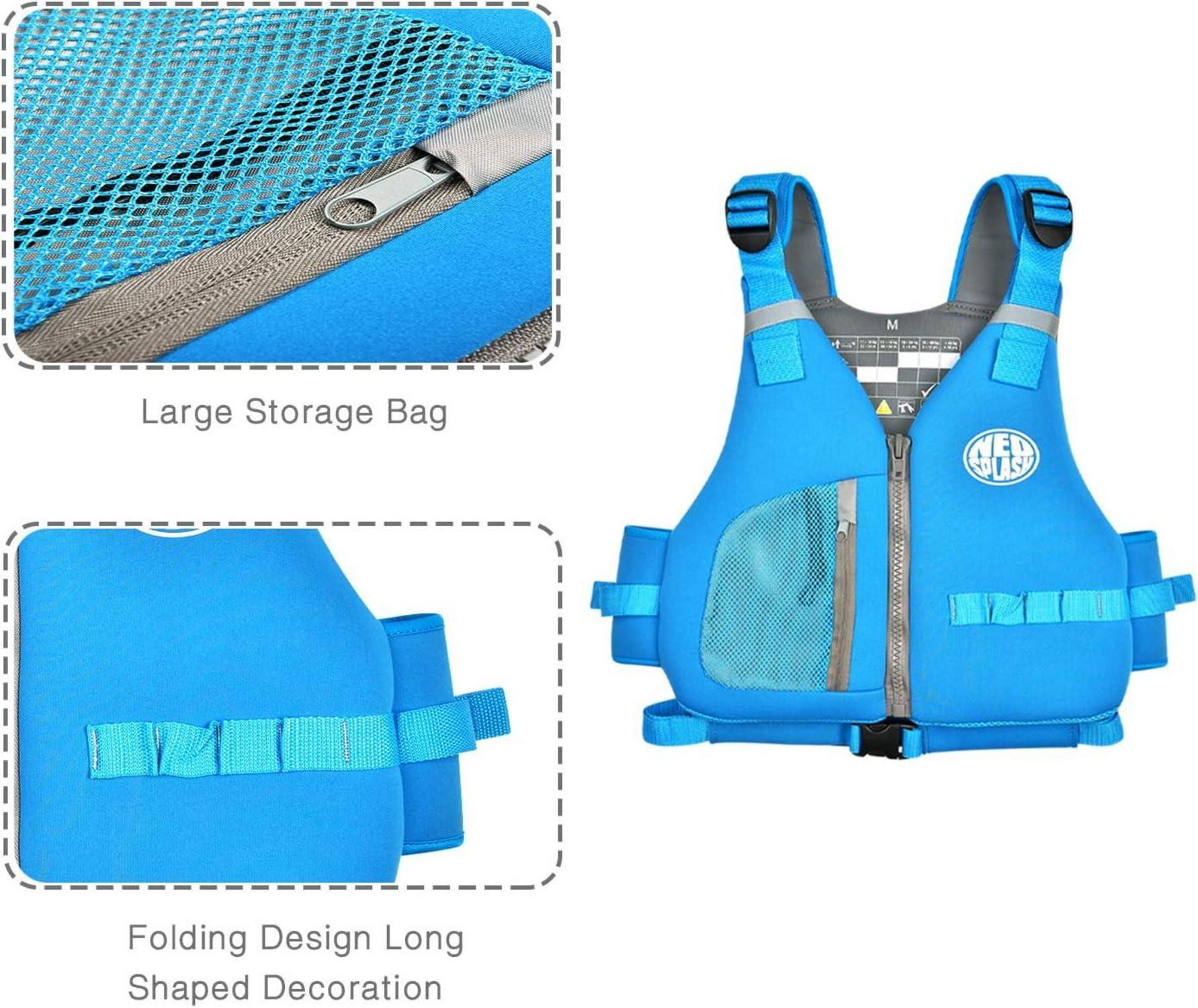 Schwimmweste Erwachsene Orange S 30-50KGS Aufbewahrungstasche 2MM Neopren