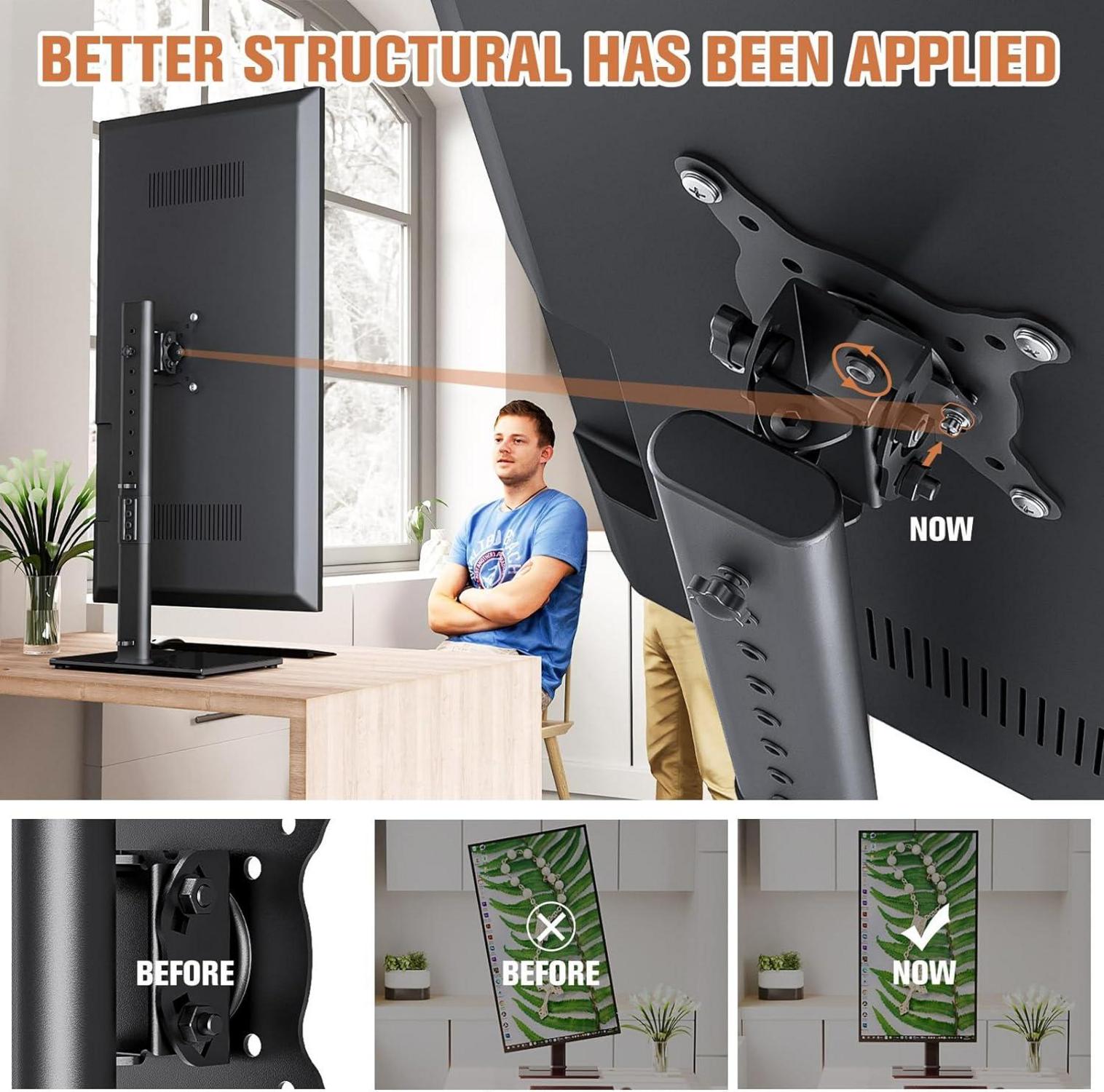 Monitorständer für 27-43 Zoll Monitore schwenkbar neigbar