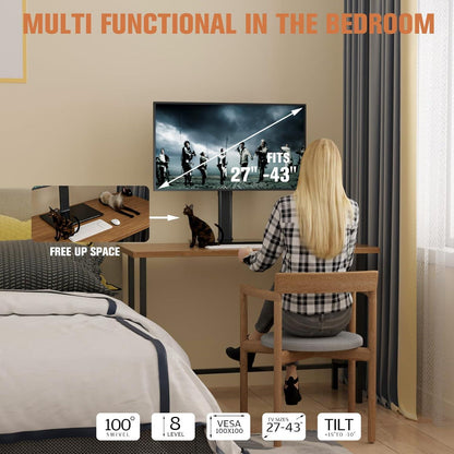 Monitorständer 27-43 Zoll schwenkbar neigbar höhenverstellbar in Schwarz
