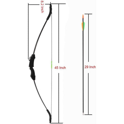 Pfeil Bogen Set Junior Jagd Anfänger Recurve Bogenschießen 15LB Kinder Teenager