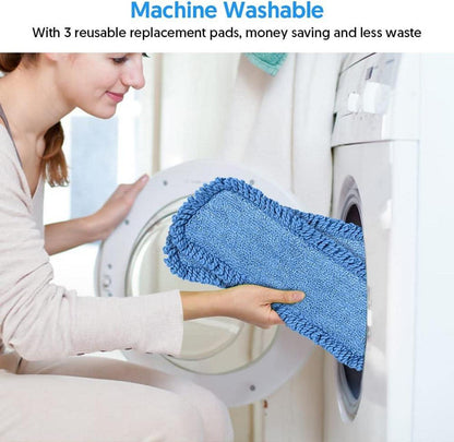 Sprühwischer Bodenwischer 410ml Wassertank Trocken-Nassmopp 3 Mikrofaser Pads