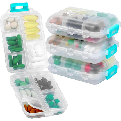 Tablettenbox 7 Tage Medikamentenbox 10 Fächer Handlich