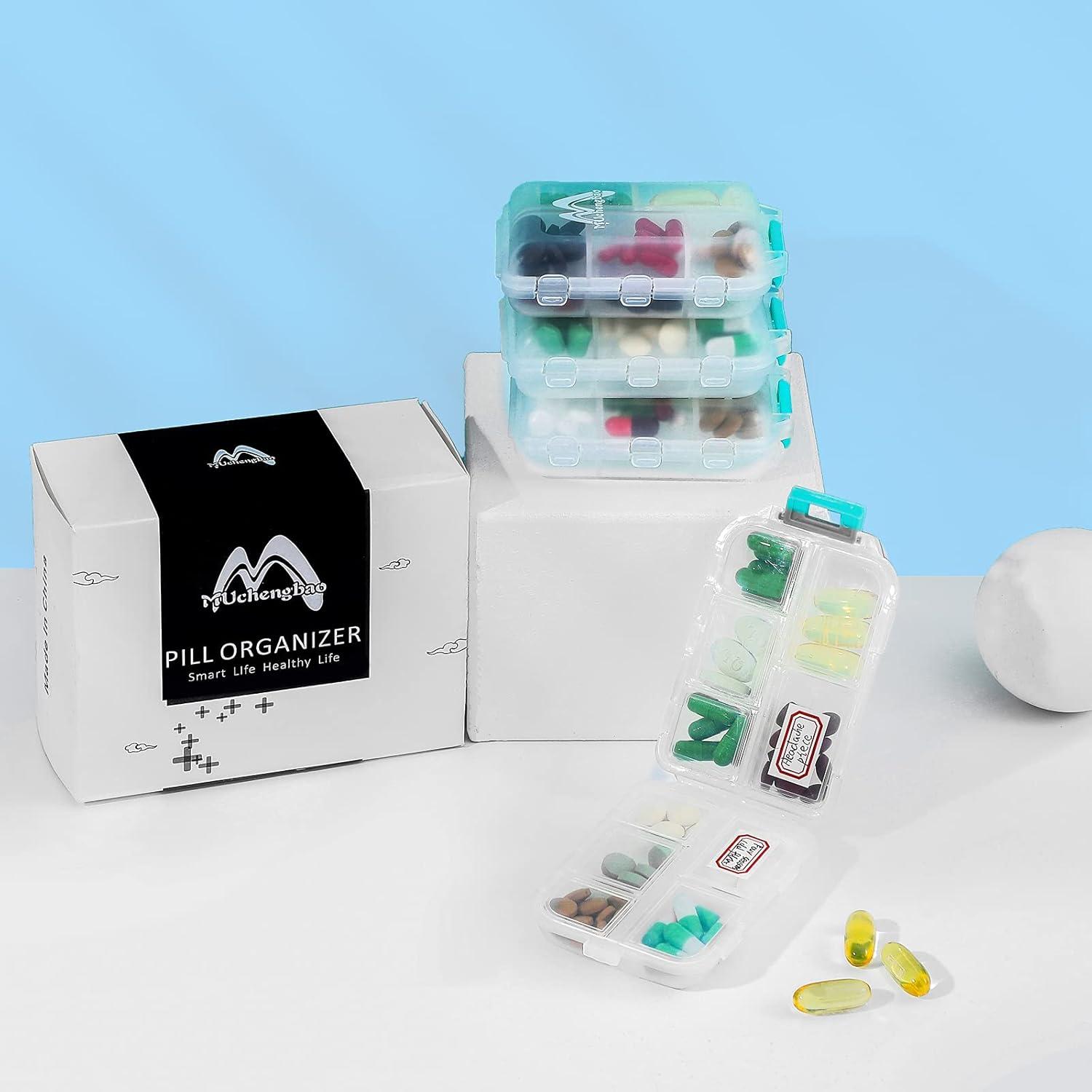 Tablettenbox 7 Tage Pillendose 10 Fächer Medikamentenbox