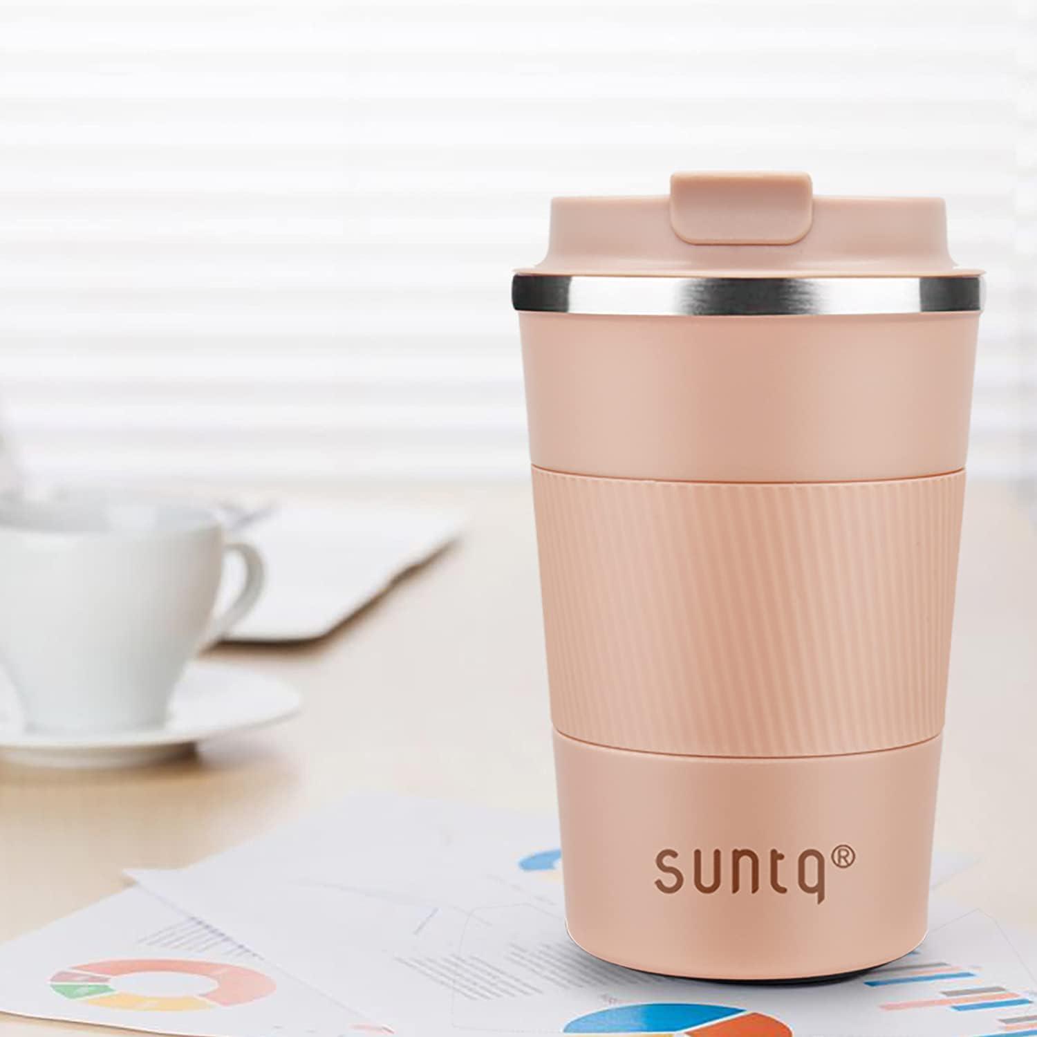 Thermobecher Kaffee to go 380ml Edelstahl Isoliert Auslaufsicher Pink