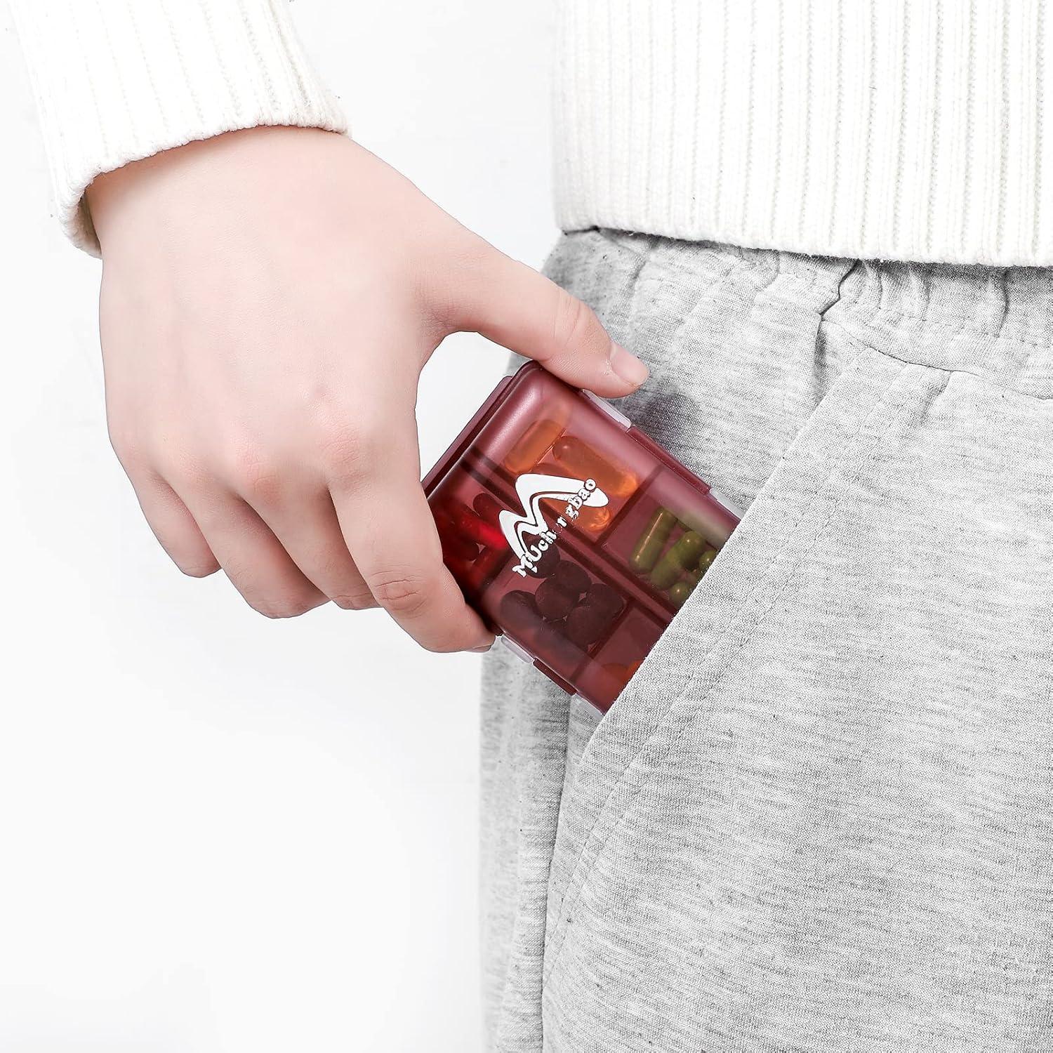 4er Pack Tablettenbox 7 Tage Pillendose Medikamentenbox Leicht Öffnen