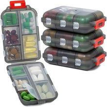 Tablettenbox 7 Tage, Pillendose 10 Fächer, Handlich Leicht