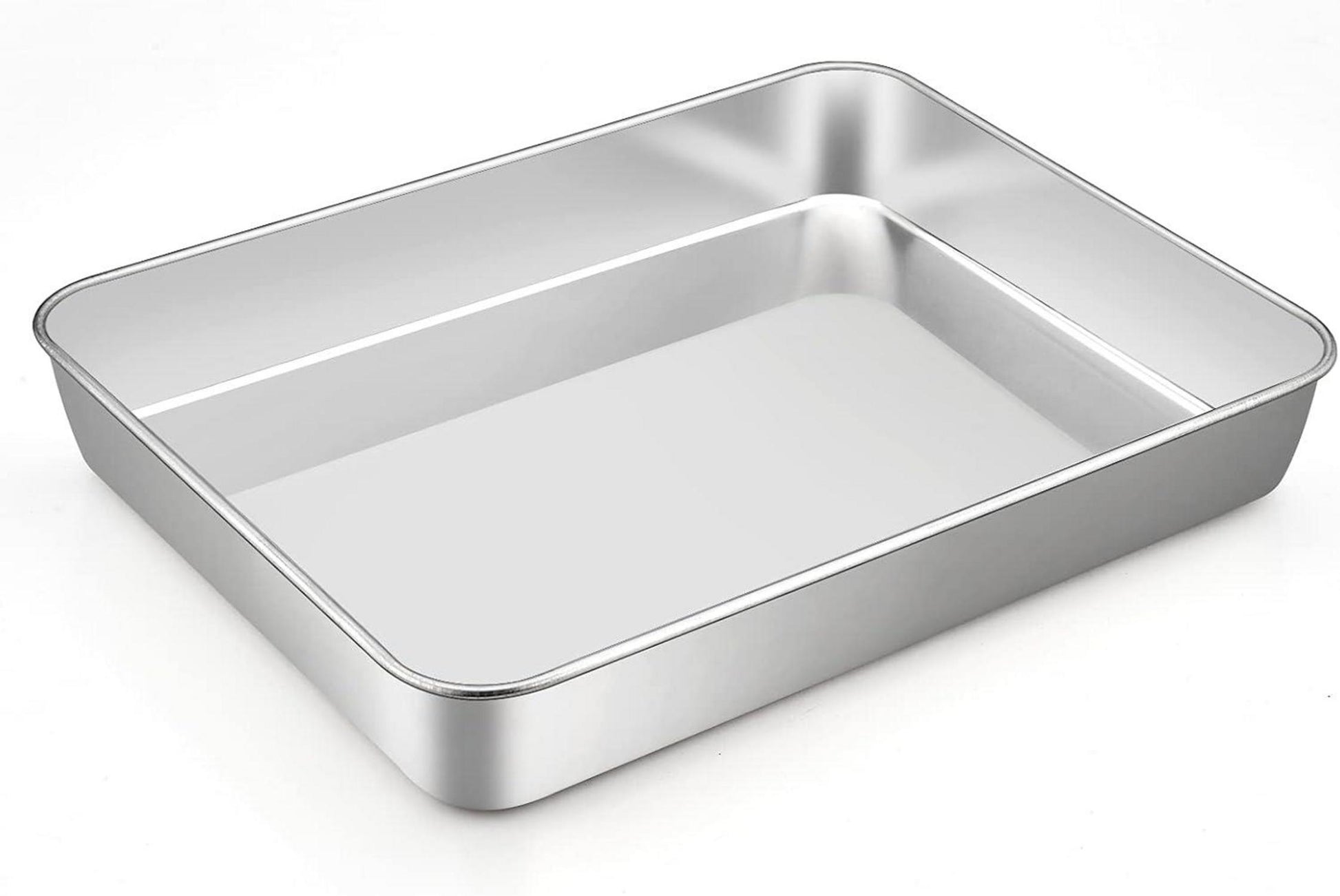 Homikit Edelstahl Rechteckiges Backblech 31,6 x 24,7 x 4,8 cm