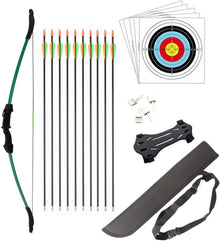 Pfeil und Bogen Set für Kinder Anfänger Recurve Bogenschießen Kit 15LB