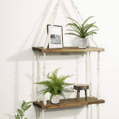 2er Set Künstliche Boston Farn Zimmerpflanze im Zementtopf Grün