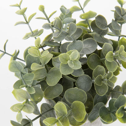 3er Set Mini Kunstpflanzen Eukalyptus Rosmarin Kräuter Zementtopf Deko