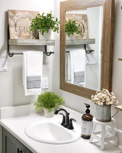 Kunstpflanze Set Eukalyptus Rosmarin Kräuter Zementtopf Set