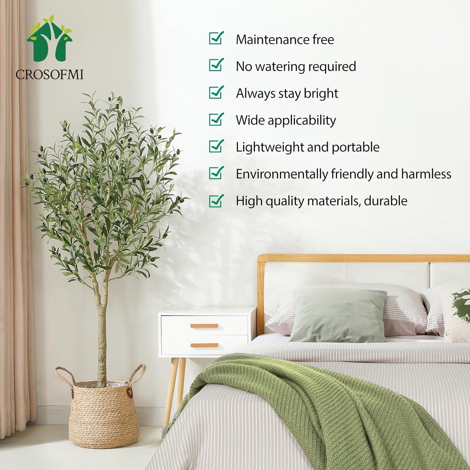 Künstlicher Olivenbaum Pflanze 150 cm 2er Pack, Kunstpflanze Seidenbaum Topf
