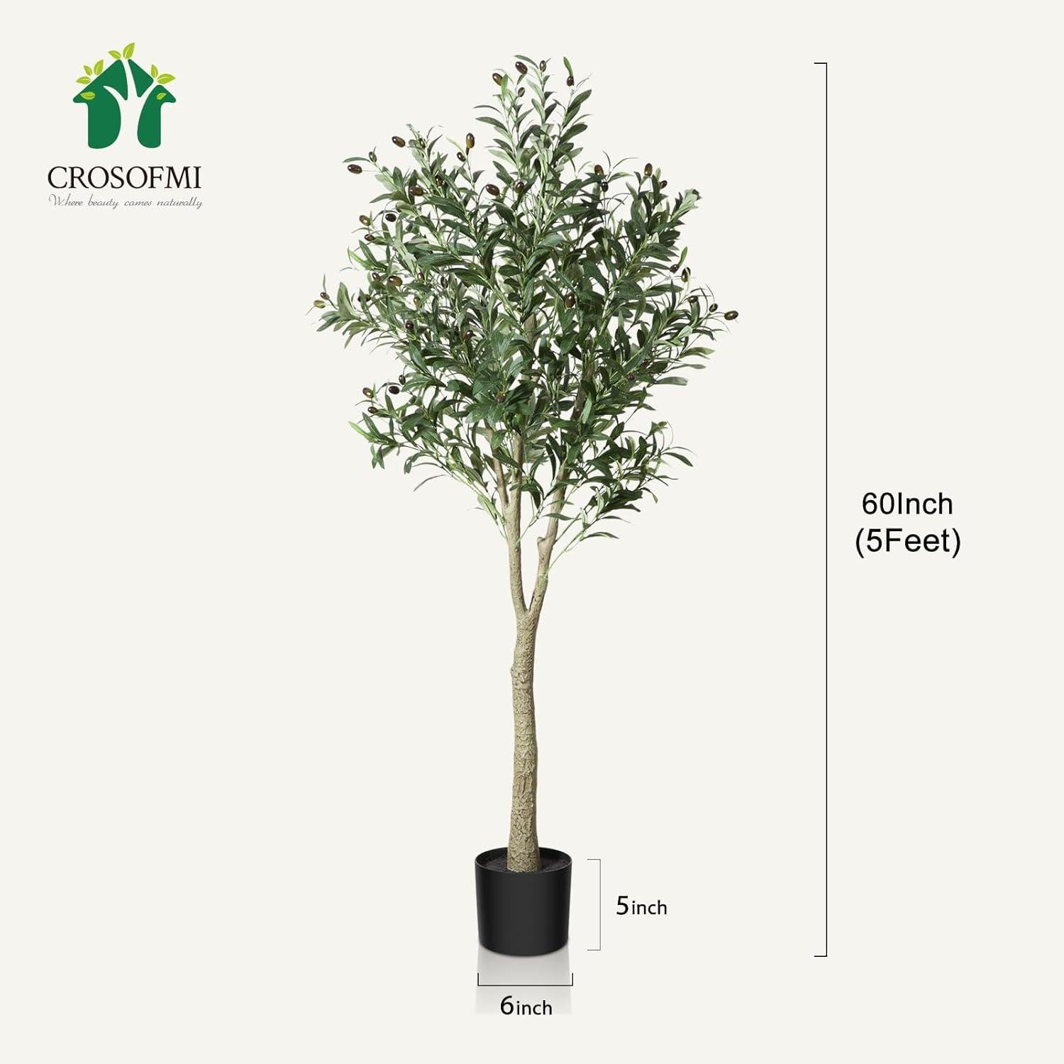 Künstlicher Olivenbaum Pflanze 150 cm Formschnitt Seidenbaum Set 2