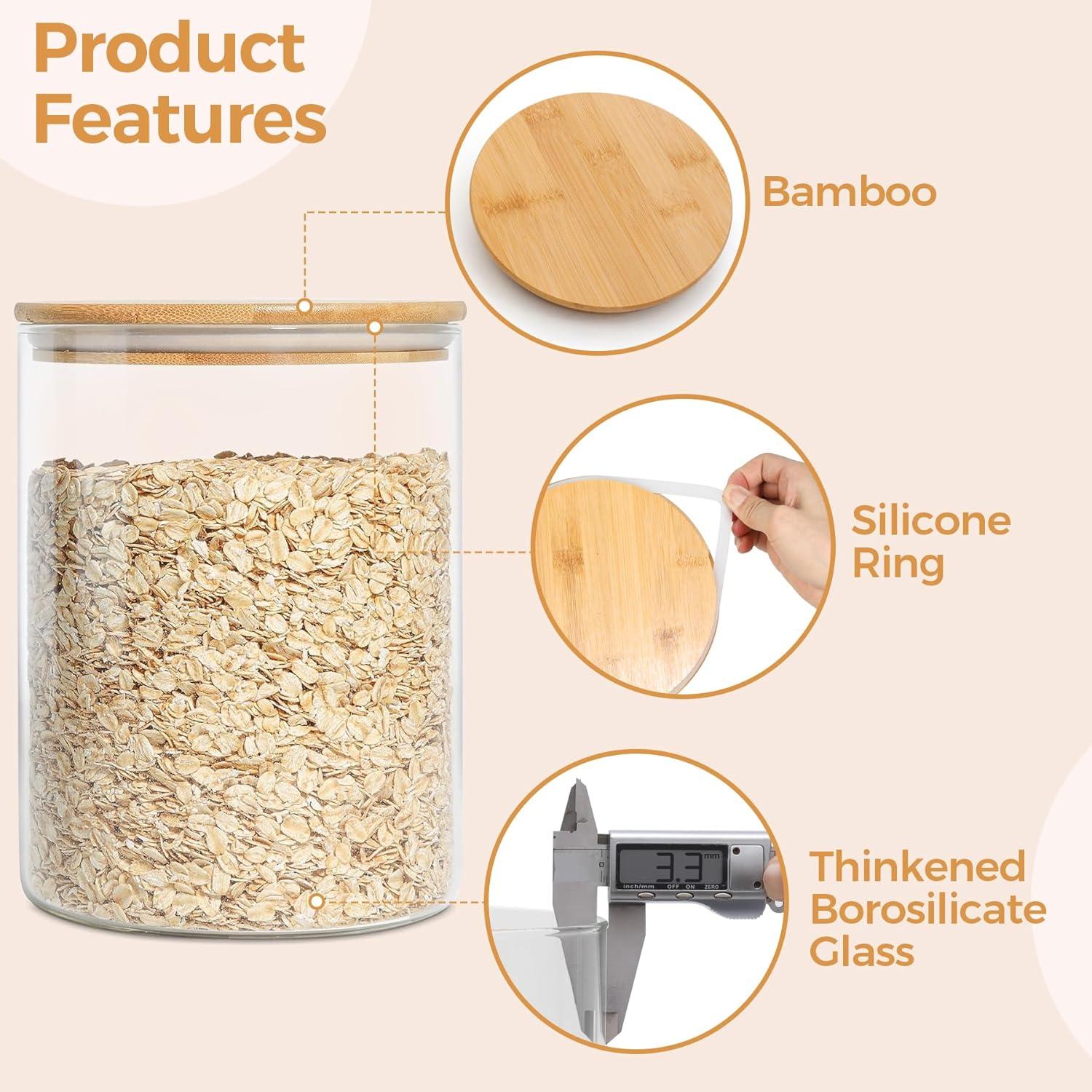 Glas Vorratsgläser 3000ml Luftdicht Spaghetti Aufbewahrung Set
