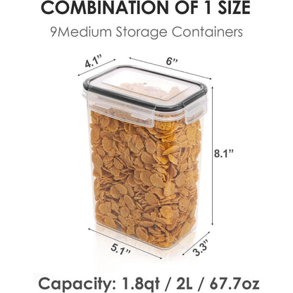 Vtopmart 2L Vorratsdosen Set luftdicht stapelbar mit 24