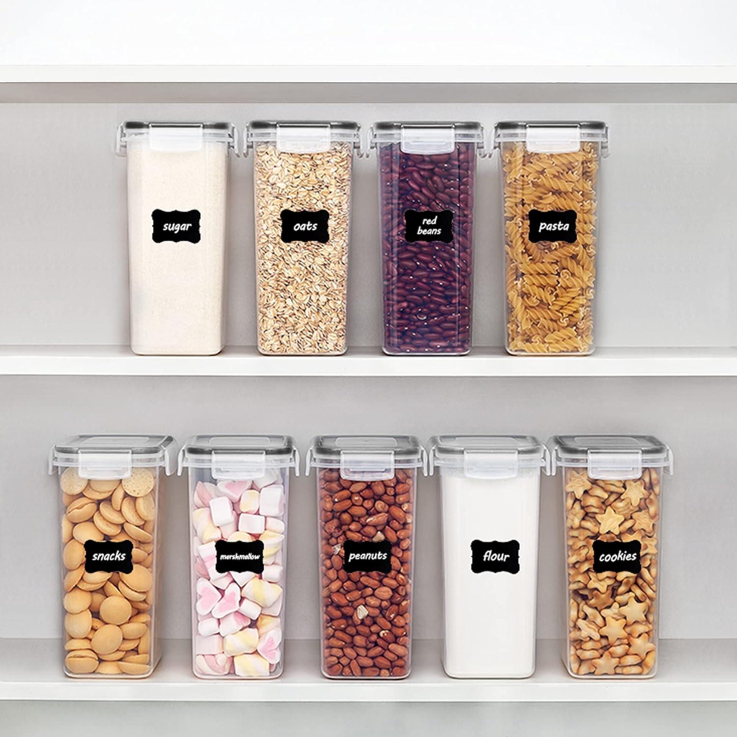Vtopmart 2L Vorratsdosen Set Müsli Schüttdose Frischhaltedosen Schwarz