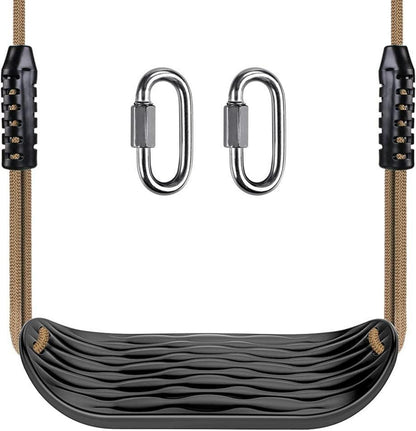 SELEWARE Schaukelsitz Robustes Set 2m Verstellbares Seil 2 Karabiner