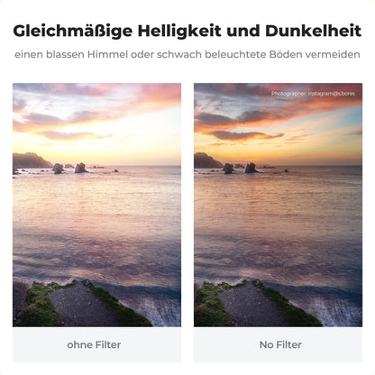 55mm Soft GND8 Verlaufsfilter ND0,9 Grauverlaufsfilter aus