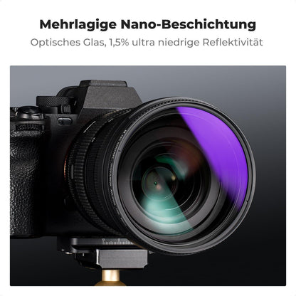 55mm Soft GND8 Verlaufsfilter ND0,9 Grauverlaufsfilter aus
