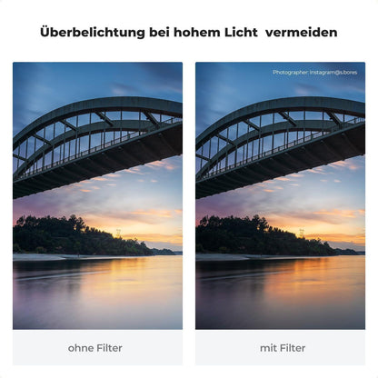 67mm Soft GND8 Verlaufsfilter ND0,9 Grauverlaufsfilter aus