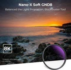 67mm Soft GND8 Verlaufsfilter ND0,9 Grauverlaufsfilter aus
