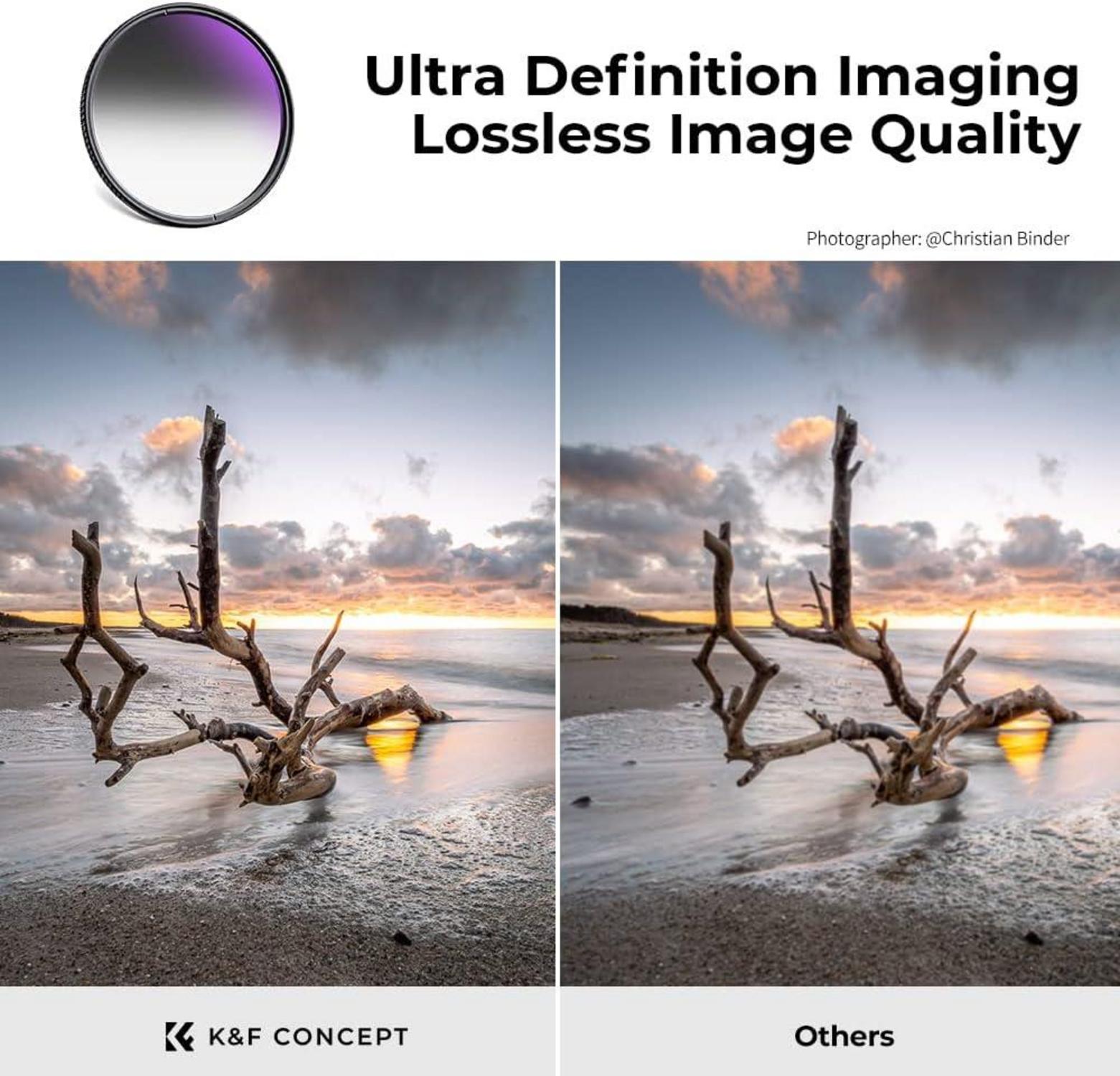 67mm Nano-X GND8 Verlaufsfilter ND0,9 Grauverlauf aus optischem Glas