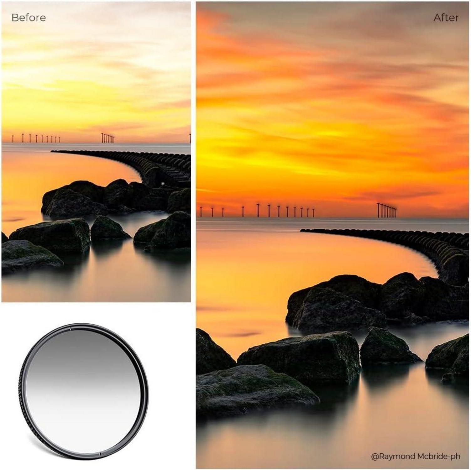 77mm K&F Concept Nano-X Soft GND8 ND0,9 Grauverlaufsfilter