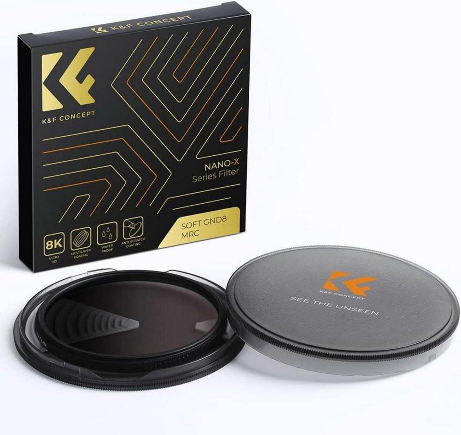 77mm Nano-X Soft GND8 Grauverlaufsfilter ND0,9 aus optischem Glas