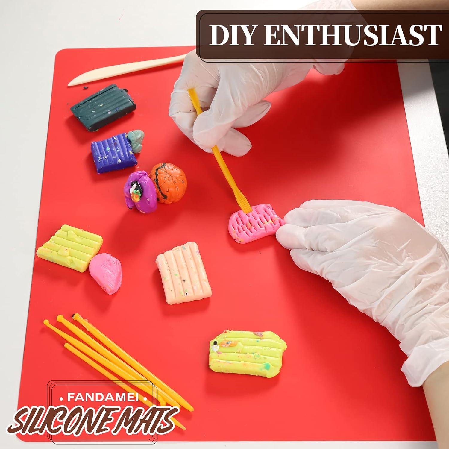 3er Set Silikonmatte 30x40cm Antihafte Tischmatte DIY Bastelmatte