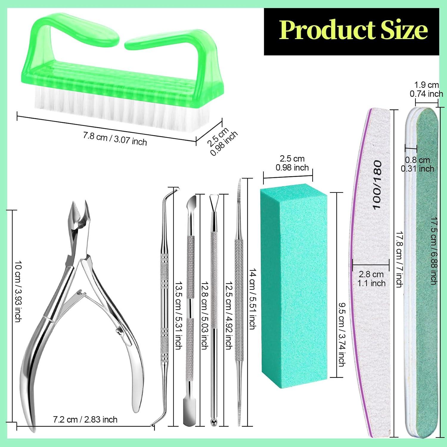 Nagelfeile Set 100/180 Buffer Gelnägel Maniküre Pediküre Feilen Zange Schieber