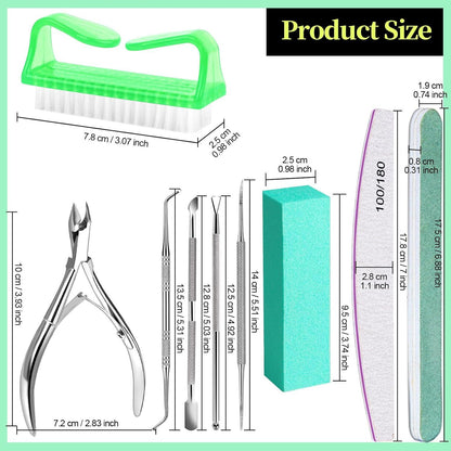 Nagelfeile Set 100/180 Buffer Gelnägel Maniküre Pediküre Feilen Zange Schieber