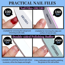 Nagelfeilen Set 100/180 Gelnägel Maniküre Pediküre Cutter