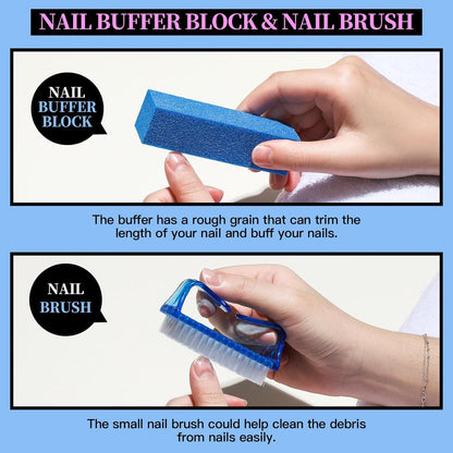 Nagelfeile Set Maniküre Pediküre Nailart Buffer Eckenheber
