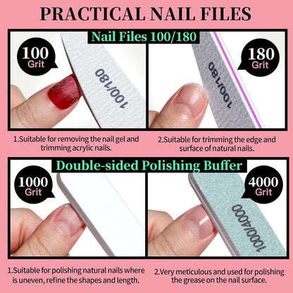 Nagelfeilen Set Gelnägel Maniküre Pediküre Eckenheber Feilen