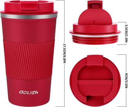 Isolierter Kaffeebecher Thermobecher 510ml Auslaufsicher Rot